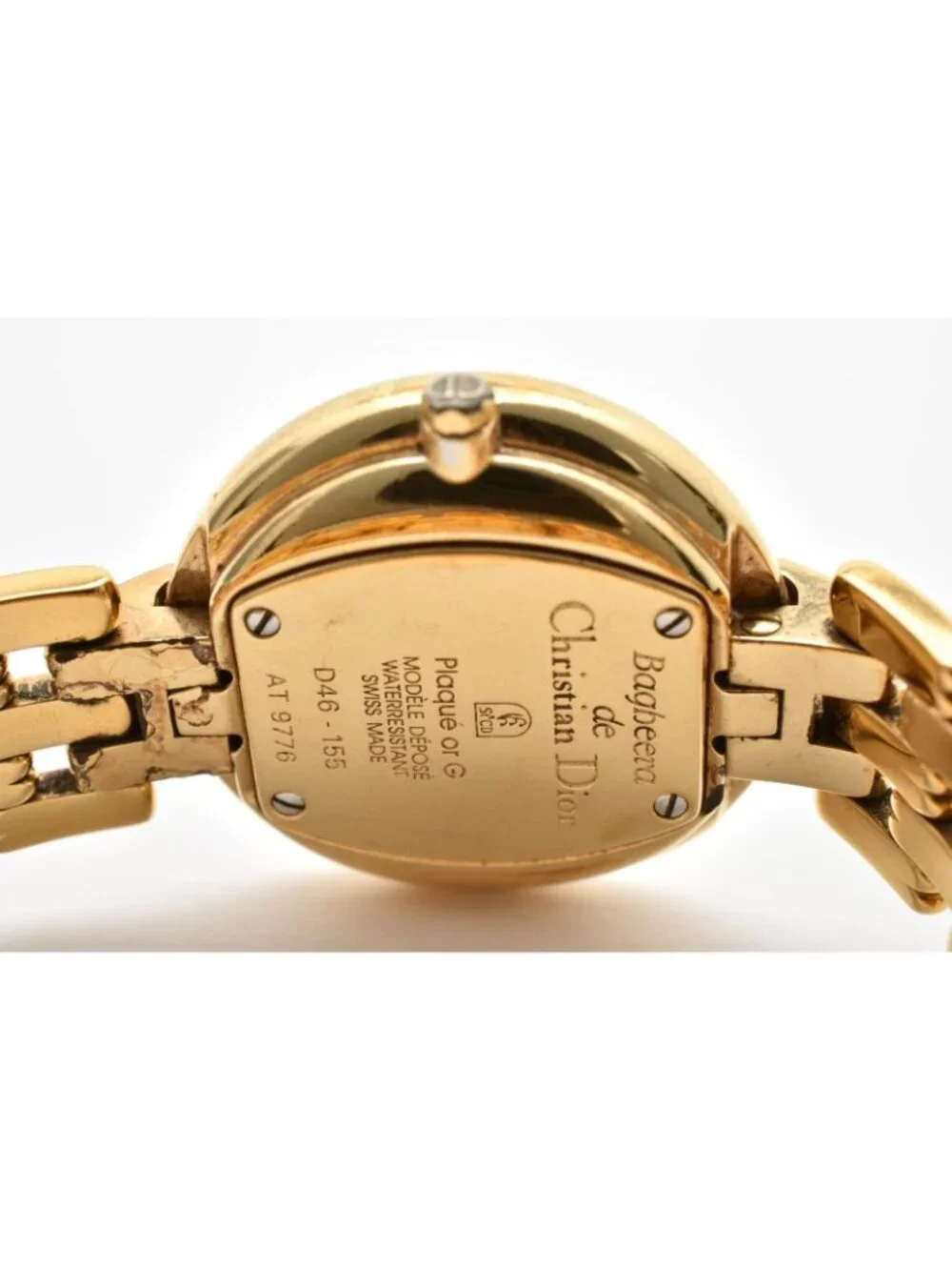 Dior 46 155 Quartz Watch Gold Dial Color Vintage